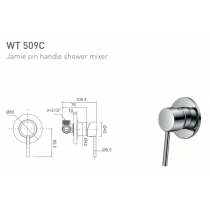 ECT Jamie Pin Handle Shower Mixer